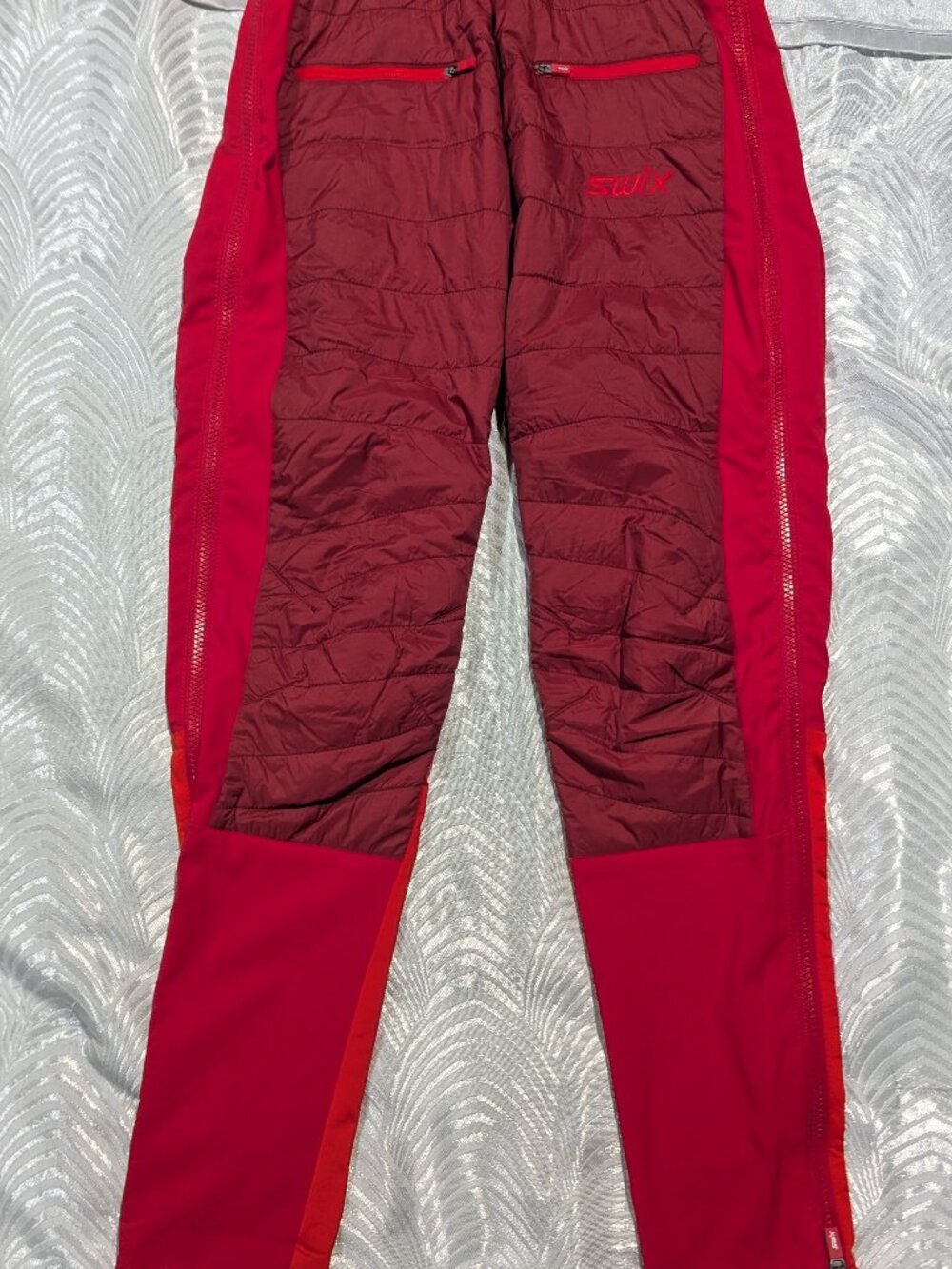 Swix Womens Swix Women's Horizon Insulated Ski Pants Red Size Small Quilted